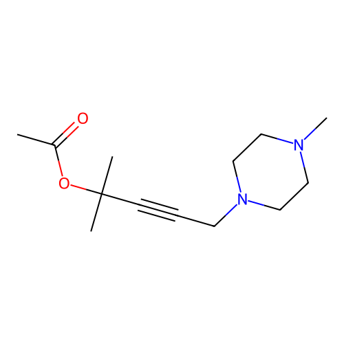2-Methyl-5-(4-methylpiperazin-1-yl)pent-3-yn-2-yl acetate structure