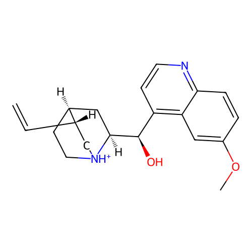 Cinchonan-9-ol, 6'-methoxy-, conjugate diacid, (8alpha,9R)- structure