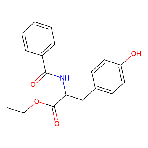 Ethyl 2-benzamido-3-(4-hydroxyphenyl)propanoate structure