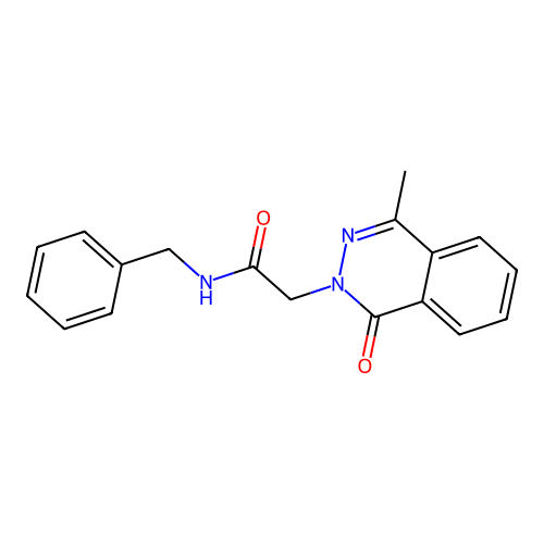 N-Benzyl-2-(4-methyl-1-oxo-1H-phthalazin-2-yl)-acetamide structure