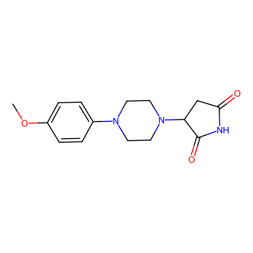 3-[4-(4-Methoxyphenyl)piperazin-1-yl]pyrrolidine-2,5-dione structure