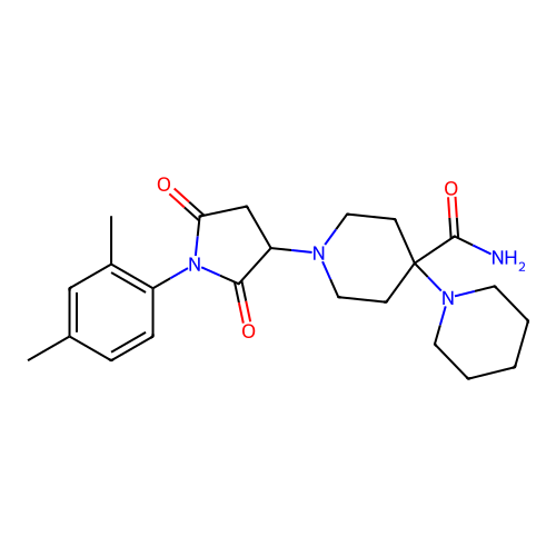 1'-[1-(2,4-dimethylphenyl)-2,5-dioxopyrrolidin-3-yl]-1,4'-bipiperidine-4'-carboxamide structure