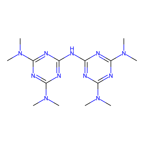 2,2'-Aminobis(1,3,5-triazine), 4,4'6,6'-tetra(dimethylamino)- structure