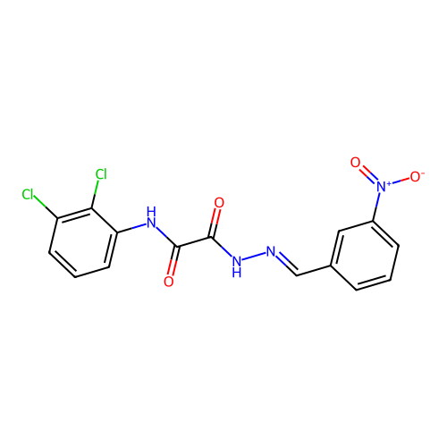 N-(2,3-Dichlorophenyl)-2-(2-(3-nitrobenzylidene)hydrazino)-2-oxoacetamide structure