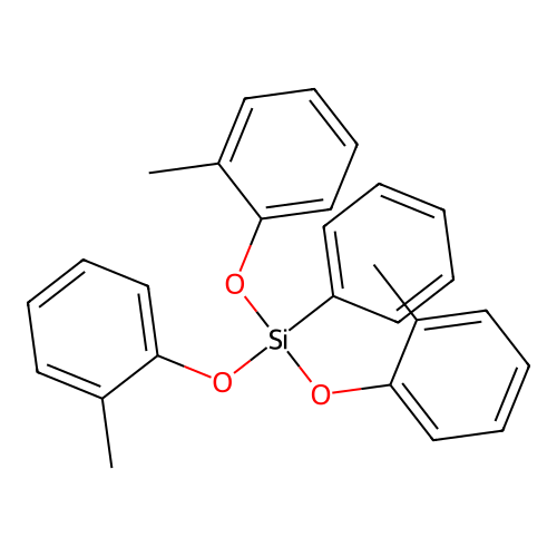 Tris(2-methylphenoxy)phenylsilane structure