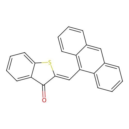 (2Z)-2-(anthracen-9-ylmethylidene)-1-benzothiophen-3(2H)-one structure