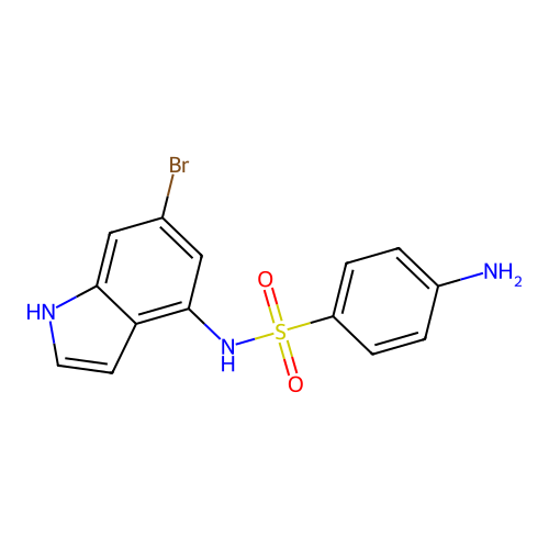 4-Amino-N-(6-bromo-1H-indol-4-yl)benzenesulfonamide structure