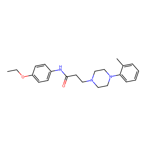 N-(4-ethoxyphenyl)-3-[4-(2-methylphenyl)piperazin-1-yl]propanamide structure