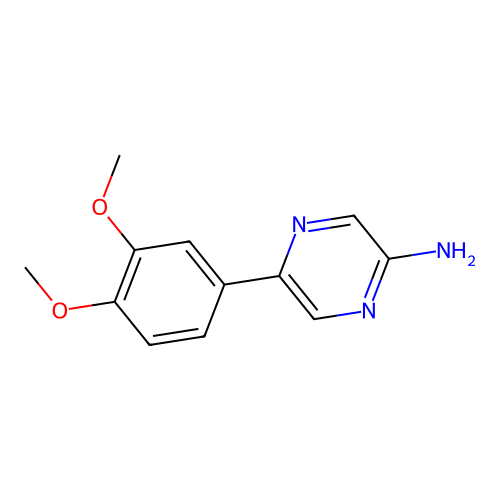 5-(3,4-Dimethoxyphenyl)pyrazin-2-amine structure