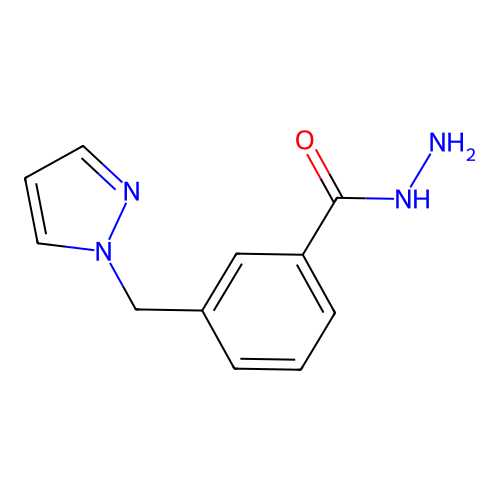 3-(1H-吡唑-1-基甲基)苯甲酰肼 structure