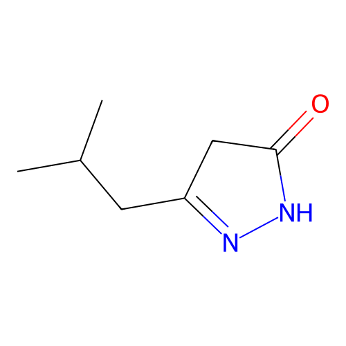 2-Pyrazolin-5-one, 3-isobutyl- structure