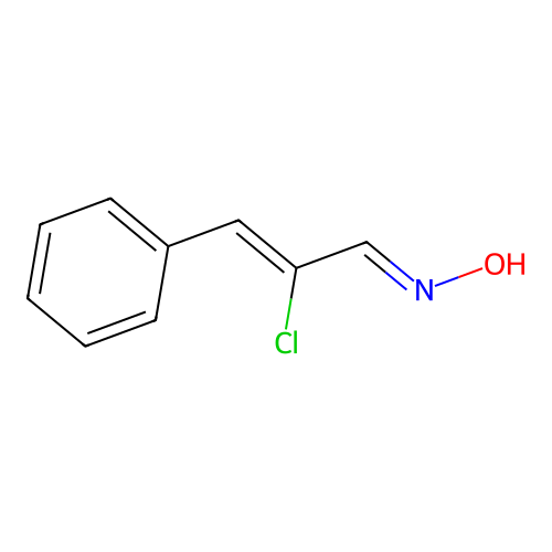 N-(2-chloro-3-phenylprop-2-enylidene)hydroxylamine structure