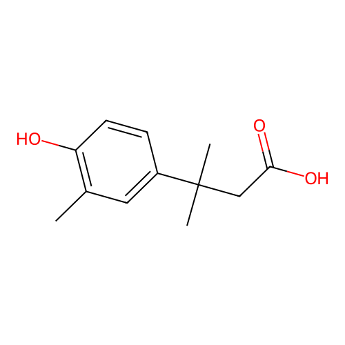 3-(3-Methyl-4-hydroxyphenyl)-3-methylbutyric acid structure