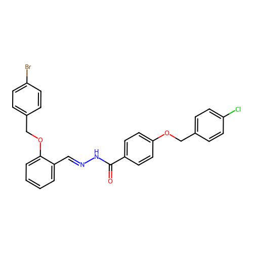 N'-(2-((4-Bromobenzyl)oxy)benzylidene)-4-((4-chlorobenzyl)oxy)benzohydrazide structure
