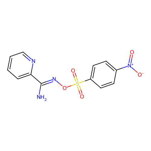 N'-{[(4-nitrophenyl)sulfonyl]oxy}pyridine-2-carboximidamide structure