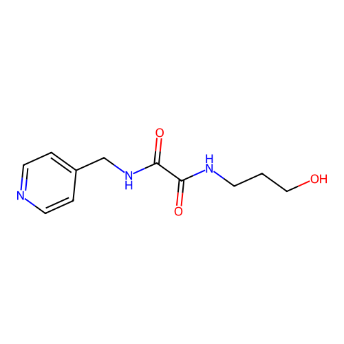 N~1~-(3-hydroxypropyl)-N~2~-(4-pyridinylmethyl)ethanediamide structure