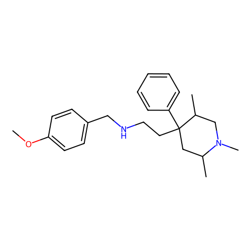 N-(4-methoxybenzyl)-2-(1,2,5-trimethyl-4-phenylpiperidin-4-yl)ethanamine structure