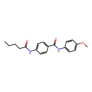 N-(4-methoxyphenyl)-4-(pentanoylamino)benzamide structure