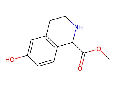 Methyl 6-hydroxy-1,2,3,4-tetrahydroisoquinoline-1-carboxylate structure