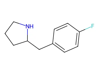 2-[(4-Fluorophenyl)methyl]pyrrolidine structure