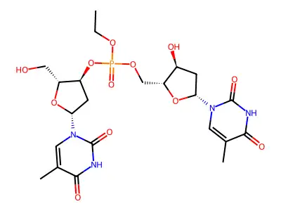 P-ethylthymidylyl-(3'-5')-thymidine structure