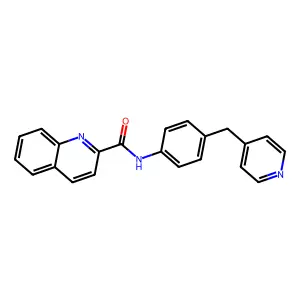 N-[4-(pyridin-4-ylmethyl)phenyl]quinoline-2-carboxamide structure