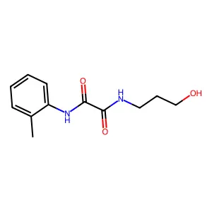 N-(3-hydroxypropyl)-N'-(2-methylphenyl)oxamide structure