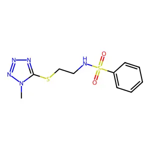 N-[2-(1-Methyl-1H-tetrazol-5-ylsulfanyl)-ethyl]-benzenesulfonamide structure