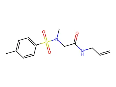 2-[methyl-(4-methylphenyl)sulfonylamino]-N-prop-2-enylacetamide structure