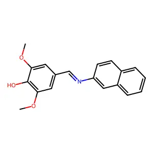 2,6-Dimethoxy-4-[(2-naphthalenylimino)methyl]-phenol structure