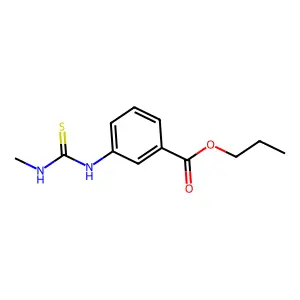 Propyl 3-[(methylcarbamothioyl)amino]benzoate structure