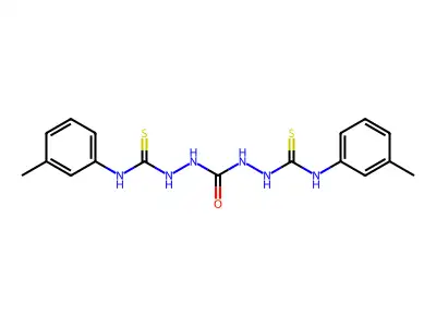 Carbonic dihydrazide, 2,2'-bis(((3-methylphenyl)amino)thioxomethyl)- structure