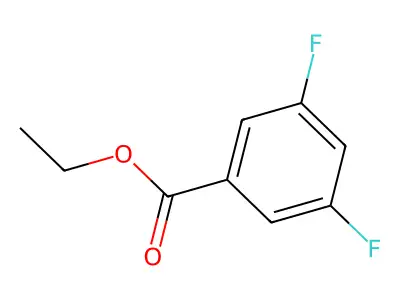Benzoic acid, 3,5-difluoro-, ethyl ester structure