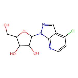 Ribofuranoside 4-chloropyrazolo[3,4-b]pyridine structure