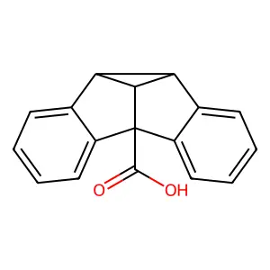 4c,8d-dihydrodibenzo[a,f]cyclopropa[cd]pentalene-8b(4bH)-carboxylic acid structure