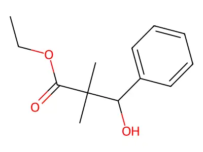 Ethyl 3-hydroxy-2,2-dimethyl-3-phenylpropanoate structure