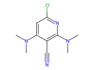 6-Chloro-2,4-bis(dimethylamino)pyridine-3-carbonitrile structure