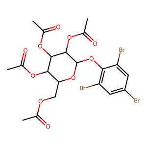 [3,4,5-Triacetyloxy-6-(2,4,6-tribromophenoxy)oxan-2-yl]methyl acetate structure