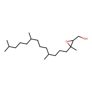 [3-methyl-3-[(4R,8R)-4,8,12-trimethyltridecyl]oxiran-2-yl]methanol structure