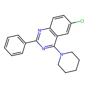 6-Chloro-2-phenyl-4-piperidin-1-ylquinazoline structure