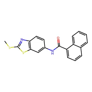 N-(2-methylsulfanyl-1,3-benzothiazol-6-yl)naphthalene-1-carboxamide structure