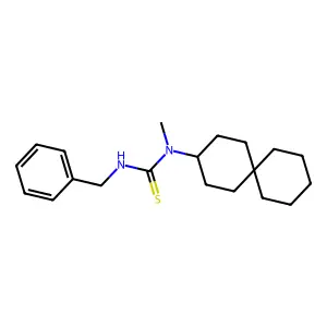 3-Benzyl-1-methyl-1-spiro[5.5]undec-3-ylthiourea structure