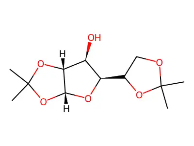 alpha-D-Glucofuranose, 1,2:5,6-bis-O-(1-methylethylidene)- structure