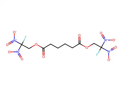 Bis(2-fluoro-2,2-dinitroethyl) adipate structure