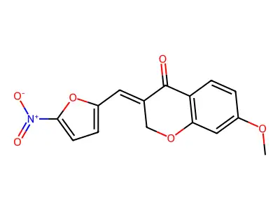 7-Methoxy-3-[(5-nitrofuran-2-yl)methylidene]chromen-4-one structure