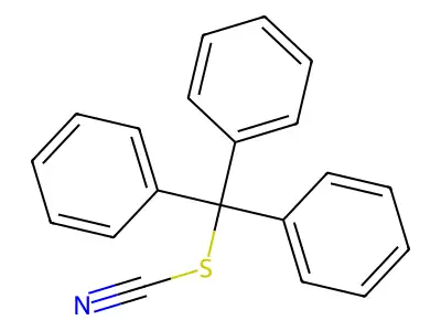 Triphenylmethyl thiocyanate structure