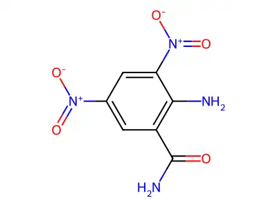 2-氨基-3,5-二硝基苯甲酰胺 structure