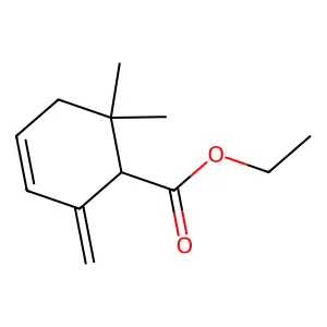 3-Cyclohexene-1-carboxylic acid, 6,6-dimethyl-2-methylene-, ethyl ester structure