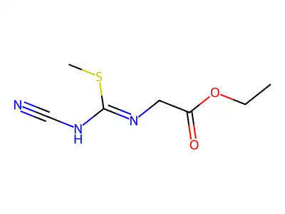 N-[(Cyanoamino)(methylthio)methylene]glycine ethyl ester structure