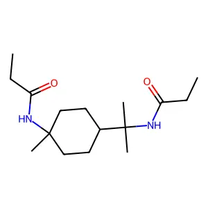 Propanamide, N-[1-methyl-1-[4-methyl-4-[(1-oxopropyl)amino]cyclohexyl]ethyl]- structure